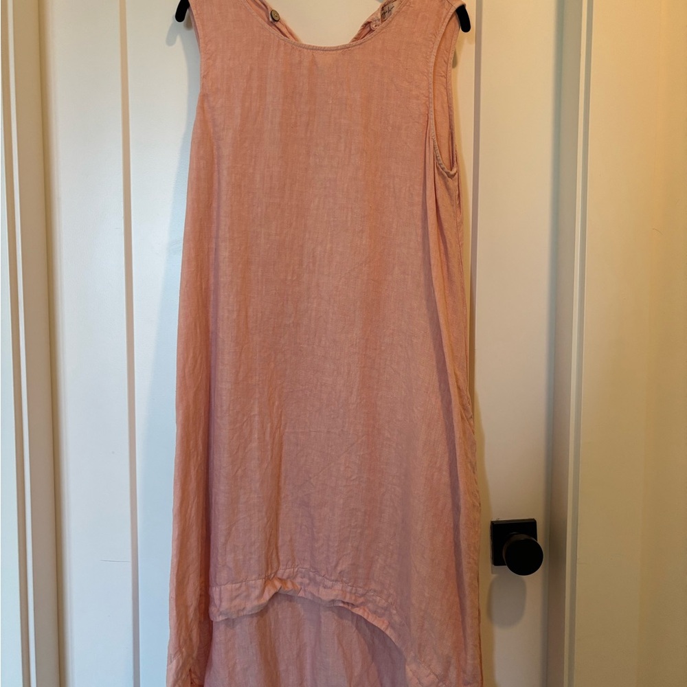 Toscana Linen High-Low Dress